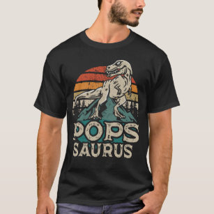 Camiseta Popssaurus Dinossaur Avô Dia de os pais Saurus