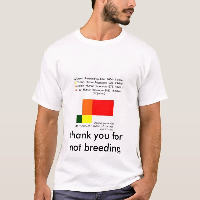 Camiseta População Humana Livre De Crianças Por Retângulos (Frente)