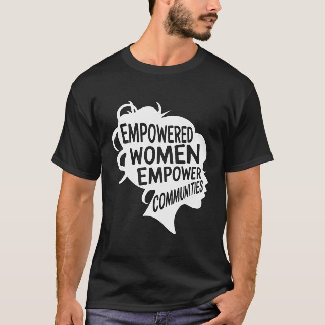 Camiseta Populações empoderadas feministas votando forte (Frente)