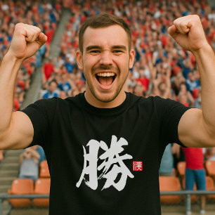 Camiseta Popular Kanji [勝] Ganho