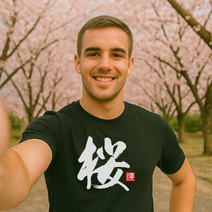 Camiseta Popular Kanji [桜] Cherry Blossoms