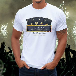 Camiseta Pôquer Ás Dourado e Preto Despedida de Solteira