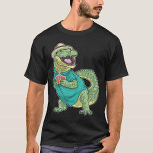 Camiseta Pôquer de Crocodilo Cartas de pôquer Jogo de carta
