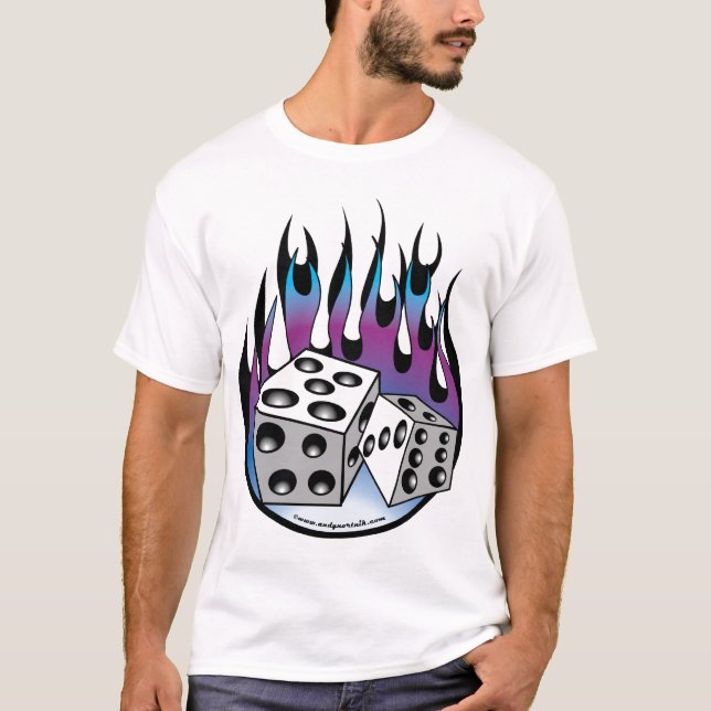 Camiseta Póquer/t-shirt 7 jogando/afortunado (Frente)