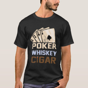 Camiseta Pôquer Whiskey e charutos melhores Homens da Noite