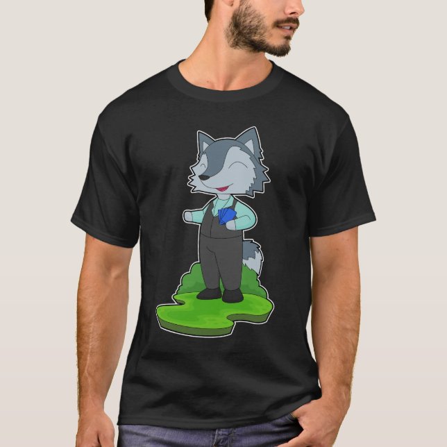 Camiseta Pôquer Wolf cartas de pôquer Jogo de cartas (Frente)