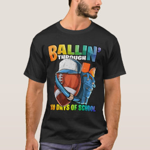 Camiseta Por 100 Dias De Jardim De Futebol Escolar B