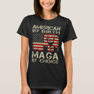 Camiseta Por Birth Maga By Choice Pro Trump 2024 Us Flag