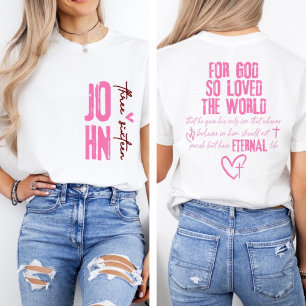 Camiseta Por Deus, Tão Amado O Mundo   Bíblia John 3:16