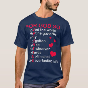 Camiseta Por Deus, Tão Amado O Mundo Cristão Verse Valenti