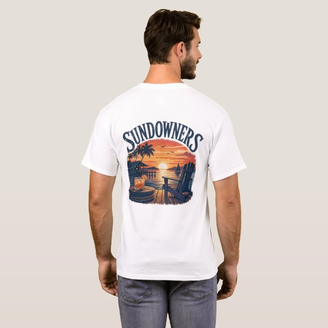Camiseta Pôr do sol (Parte Traseira Completa)