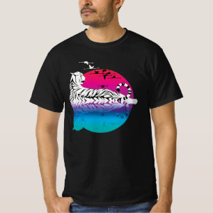 Camiseta Pôr do Sol Branco Tigre