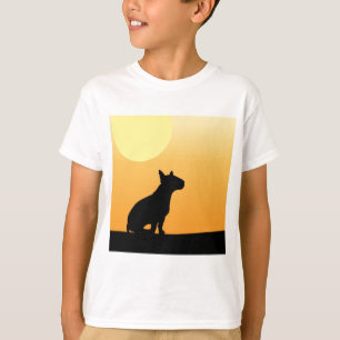 Camiseta Por do sol bull terrier do verão