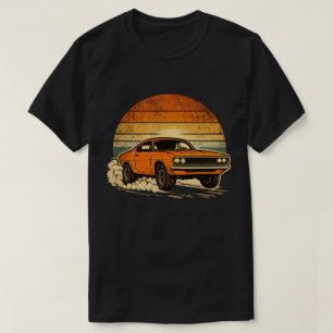 Camiseta Pôr do Sol Carro Musculoso Vintage Clás