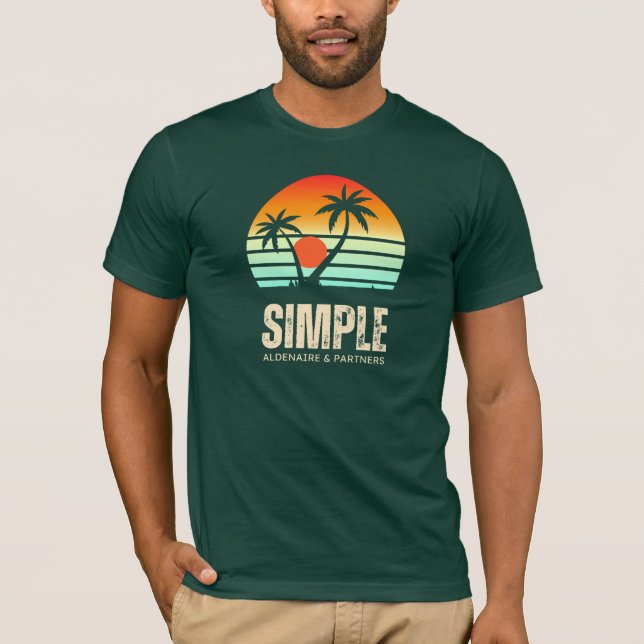 Camiseta pôr do sol colorido (Frente)
