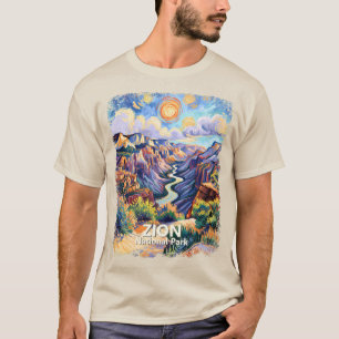 Camiseta Pôr do Sol Colorido no Canyon do Parque Nacional d