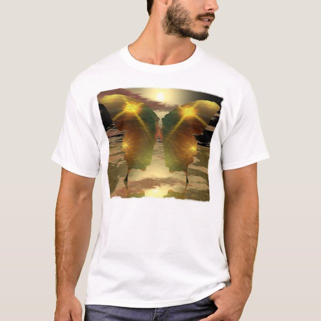 Camiseta Por do sol da borboleta (Frente)