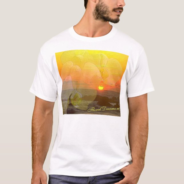 Camiseta Por do sol da orquídea (Frente)