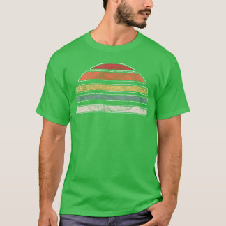 Camiseta Pôr do Sol da Tartaruga 70s Amigo Animal