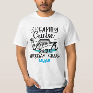 Camiseta Pôr do sol da viagem em família personalizada em n