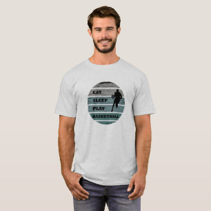 Camiseta pôr do sol de basquete vintage