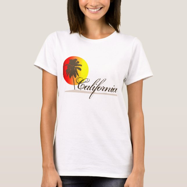 Camiseta Por do sol de Califórnia (Frente)