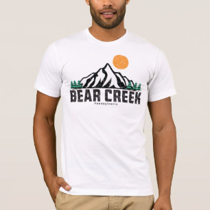 Camiseta Pôr do Sol de Esqui do Bear Retro