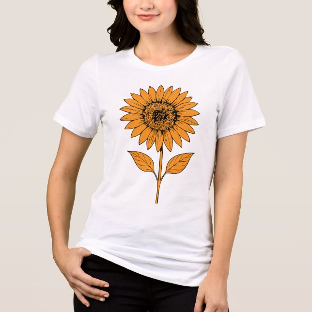 Camiseta Pôr do Sol de Girassol (Frente)