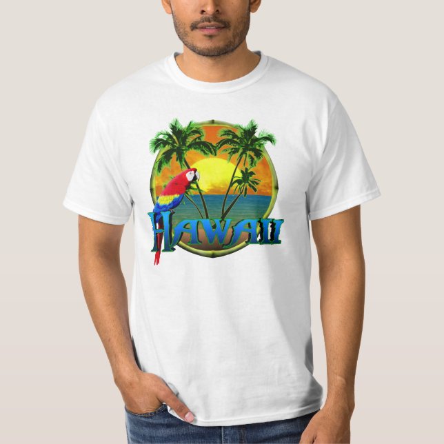 Camiseta Por do sol de Havaí (Frente)