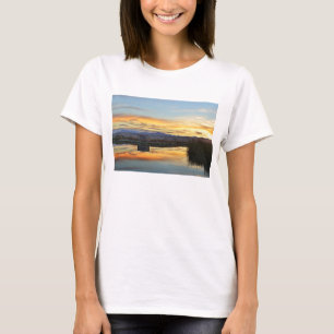 Camiseta Por do sol de Laguna Nimez, EL Calafate, Argentina