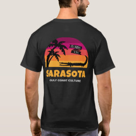 Camiseta Por do sol de Sarasota Florida com texto do