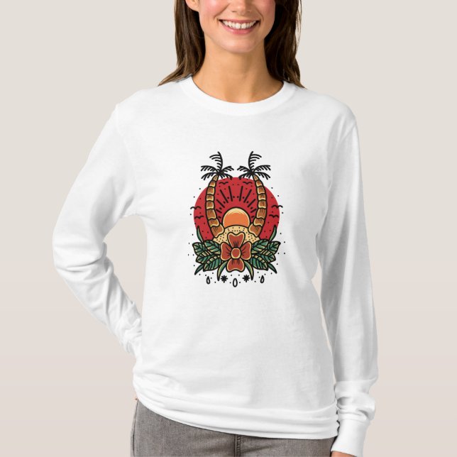 Camiseta Pôr do Sol de Verão (Frente)