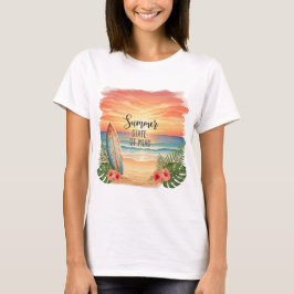 Camiseta Pôr do Sol de Verão Estado de Espírito
