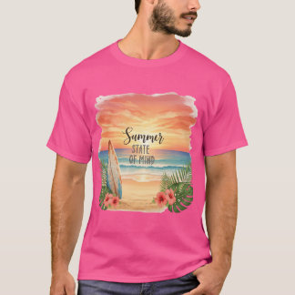 Camiseta Pôr do Sol de Verão Estado de Espírito