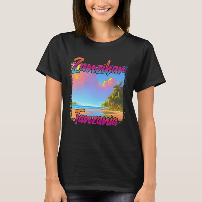 Camiseta Pôr do sol de Zanzibar (Frente)