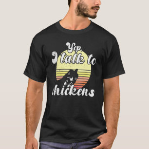 Camiseta Pôr do Sol do Frango Atrevido Sim, Eu Falo Com Fra