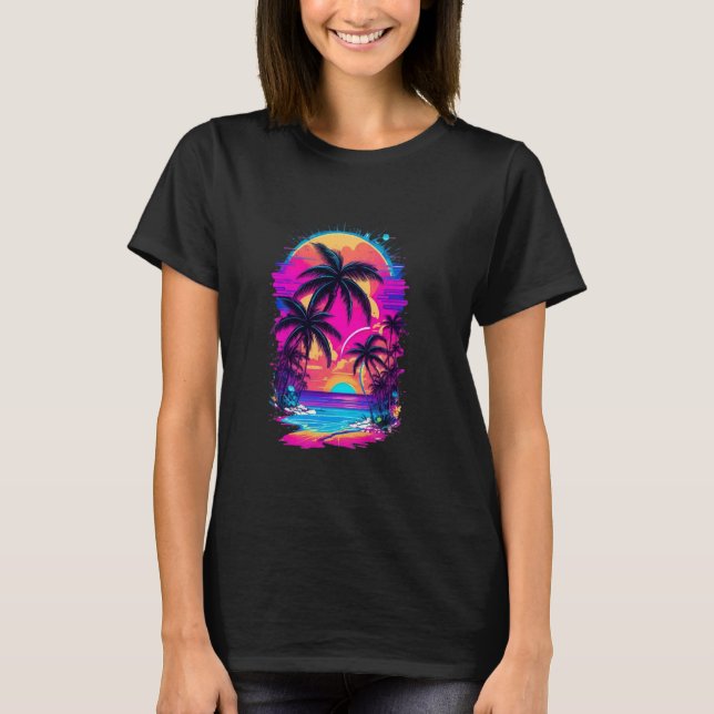 Camiseta Pôr do sol dos quadrinhos, boa ideia de presente p (Frente)