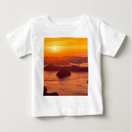 Camiseta Pôr do sol em Kurushima Kaikyo Bridge e Kurushi