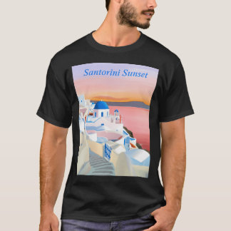 Camiseta Pôr do Sol em Santorini