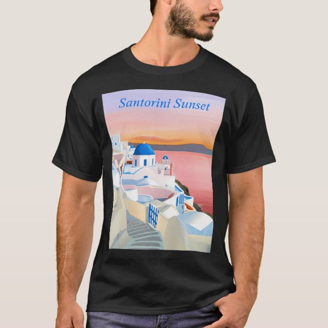 Camiseta Pôr do Sol em Santorini (Frente)