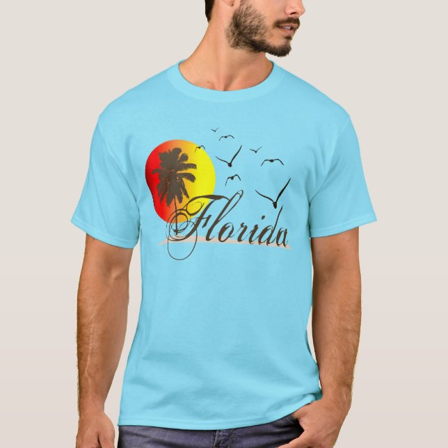 Camiseta Pôr do sol ensolarado de Florida (Frente)