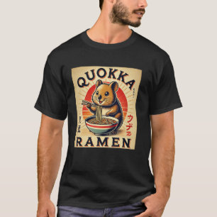 Camiseta Pôr do sol japonês retrôAnimais selvagens Macarrão
