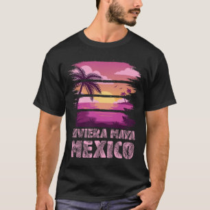 Camiseta Pôr do sol México Riviera Maya Férias de Verão Pra