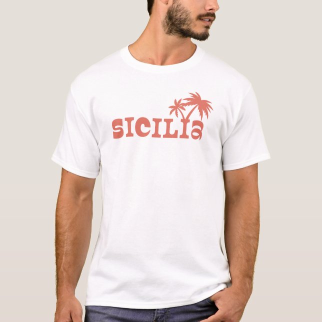 Camiseta Pôr do Sol na Ilha da Palma da Sicília (Frente)