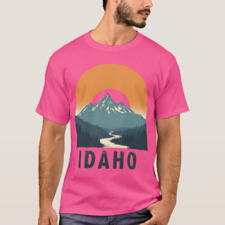 Camiseta Pôr do sol na montanha de Idaho selvagem da nature