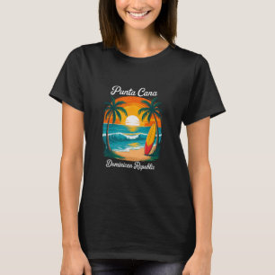 Camiseta Pôr do sol na praia da Punta Cana República Domini