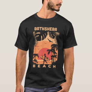 Camiseta Pôr do sol na praia de Bathsheba Férias de verão L