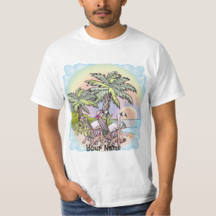 Camiseta Pôr do Sol na Praia Flamingo