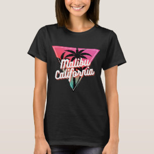 Camiseta Pôr do Sol Neon Retro Palmeiras Malibu Califórnia