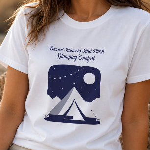 Camiseta Pôr do Sol no Deserto Design de Conforto Glamping